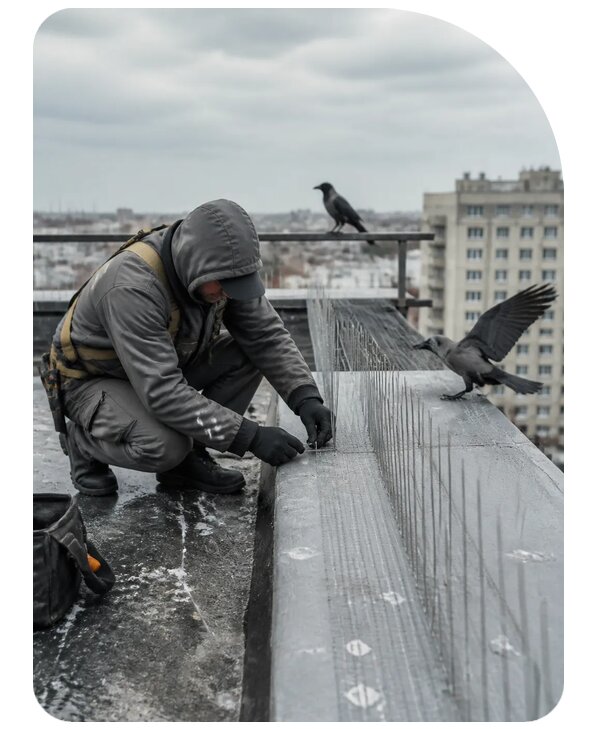 Защита от ворон под ключ в Сестрорецке по цене от 5125 р. | Сенат-Сст